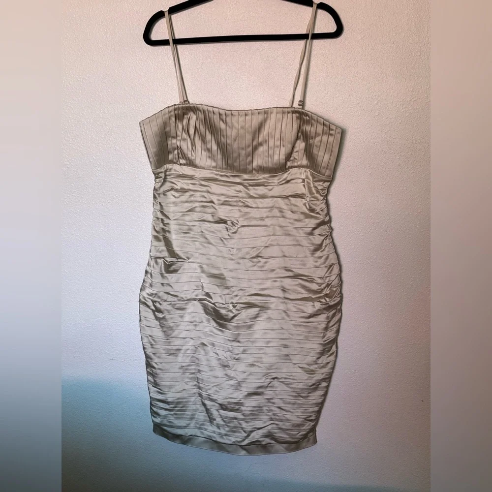 calvin klein cream dress NEW CALVIN KLEIN WHITE CREAM EMBELLISHED SHEATH DRESS SIZE 16